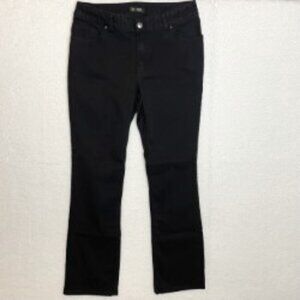 LEE PLUS JEANS WOMENS BLACK BOOTCUT REGULAR FIT -MID RISE -APPROX 34W/32L
